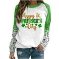 thumbnail image 2 of Tponi Casual Shamrock St. Patrick'S Day Gift Tee Crew Neck Top Long Sleeve Shamrock Multicolor Womens Graphic Tshirts XXL, 2 of 3