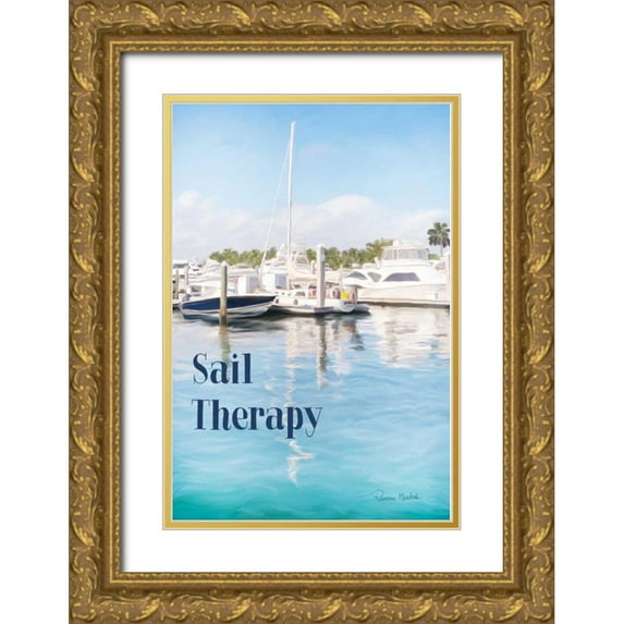 Murdock, Ramona 11x14 Gold Ornate Wood Framed with Double Matting Museum Art Print Titled - Sail Therapy