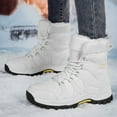 thumbnail image 2 of Xiaoxatg Women's Boots Couples Winter Plus Thick Warm Lace Up Boots for Men and Women 8.5 White, 2 of 9