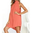 thumbnail image 3 of Womens Wedding Guest Dresses Summer Sleeveless Holiday Irregular Beach Party Dress Pink L, 3 of 8