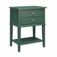 thumbnail image 6 of Desert Fields Eclectic Boho Accent Table with 2 Drawers, Hunter Green, 6 of 10