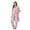 Pink, variant on Women's 3 Piece Floral Print Pajama Set with Robe - Soft Polyester All Seasons Loungewear for Ladies
