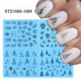 thumbnail image 2 of 4 piezas de pegatinas de uñas de agua de diseño de invierno Set árbol de Navidad arte de uñas calcomanía negro hojas de verano DIY manicura Slider NFSTZ1066-1113 Tan Jianjun  unisex, 2 of 2