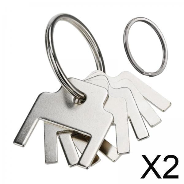 Llaveros de acero inoxidable,Repuesto de llaves de dispensador Pieza de llaveros divididos,Anillos O Anillos de llavero Dispensadores de extracción central,Dispensadores de toallas en rollo