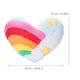 thumbnail image 2 of 1 cojín de peluche con forma de corazón de arcoíris, ideal como regalo creativo para el hogar, la tienda o el coche (estilo corazón y estrella)., 2 of 7