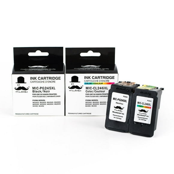 Canon PG-245XL CL-246XL Remanufactured Ink Cartridge for MG2400 G2420 MG2520 MG2525 MG2900 MG2920, COMBO SET