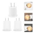 thumbnail image 4 of Shisuyan 3pcs Light Socket To Plug Adapter Outlet To /e27 Lamp Socket Holder Us Plug, 4 of 9