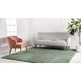 thumbnail image 3 of Unique Loom 3153405 5 x 5 ft. Davos Shag Square Rug, Sage, 3 of 5