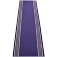 thumbnail image 1 of Custom Size Greek Key Meander Navy Blue Roll Runner Rug 36 Inch Wide and Customize Choice of Your Length by feet Slip Skid Resistant Latex Back Cut to Size Rug Runner, 1 of 7
