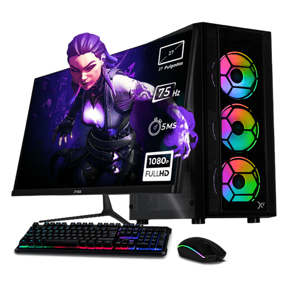 Xtreme PC Gaming Computadora Intel Core I7 12700 16GB SSD 1TB Monitor 27 WIFI Black
