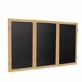 thumbnail image 4 of Ghent PW33672B-BG 36 in. x 72 in. 3-Door Oak Wood Frame Enclosed Letterboard - Burgundy, 4 of 5