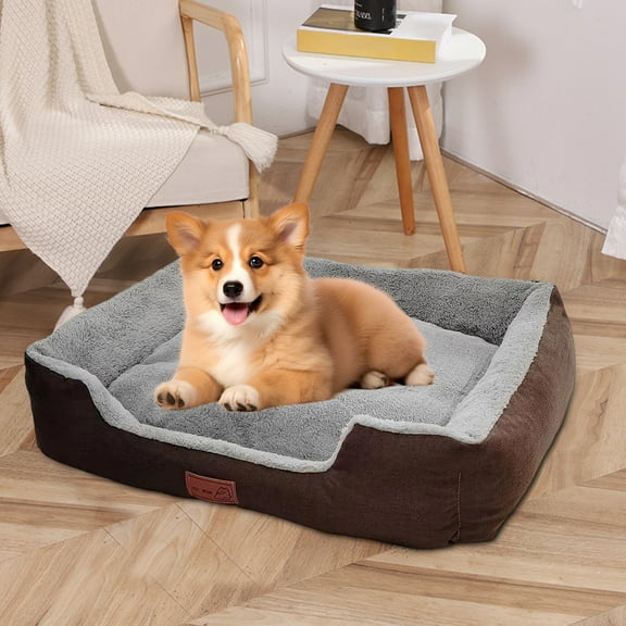 Dog Bed for Small Dogs, Cat Beds for Indoor Cats Washable, Orthopedic Dog Bed, Warming Soft Calming Sleeping Puppy Bed Durable Pet Bed with Anti-Slip Bottom
