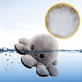 thumbnail image 4 of Pulpo de peluche reversible negro y gris de 20 cm. ¡Muestra tu estado de ánimo sin decir una palabra!, gris, 4 of 5
