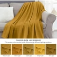 thumbnail image 5 of Chezmoi Collection 100% Cotton 4 Layer Muslin Blanket, Twin Size, Lightweight Breathable Pre-Washed Throw, Soft All Season Blanket for Bed Sofa Couch, Mustard Yellow, 5 of 9