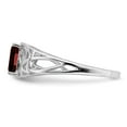 thumbnail image 4 of Sterling Silver Rhodium Plated Garnet Ring, 4 of 6