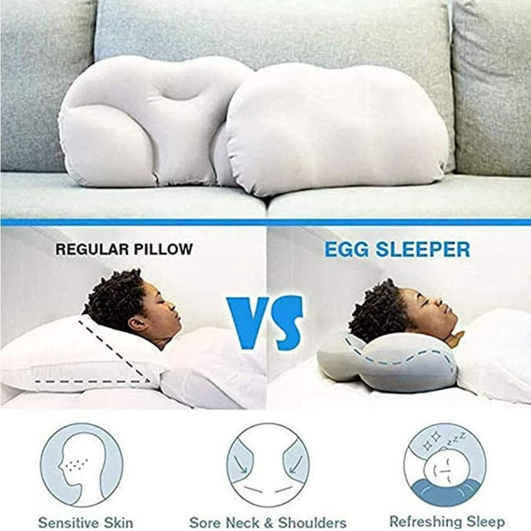 Cloud Pillow Multifunctional Egg Sleep Pillow Solid Color Super Soft Pillow  for Neck Home 