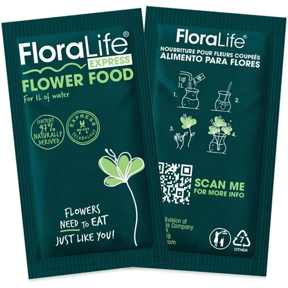 Floralife 25 Count Floral Food Plant Seeds, Provides Optimal Hydration & Nutrition