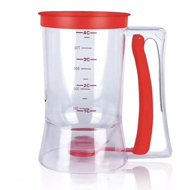 Dispensador de Masa para Panqueques y Cupcakes Dispensador de Masa Adecuado para Cocinar Cualquier Producto Horneado Rojo