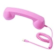 thumbnail image 3 of Auricular de teléfono retro USB C Receptor de teléfono para móviles Todos los smartphones Reuniones rosa, 3 of 9