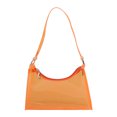 thumbnail image 2 of Bolsa Bolso de axila de color puro transparente para mujer Vintage, bolsos casuales para vagabundos (naranja) JShteea Para Estrenar, 2 of 8