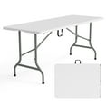 thumbnail image 3 of Zimtown 6FT Portable Folding Table – Lightweight Plastic Camping & Dining Table with Built-In Carry Handle for Indoor/Outdoor Use, 3 of 9