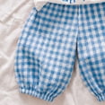thumbnail image 5 of TOWED22 Toddler Baby Girl Clothes Fall Winter Outfits Infant Ruffle Long Sleeve Shirts Pants Cute Girls Clothing Set,Blue,5-6 Y, 5 of 6