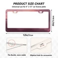 thumbnail image 2 of Aluminum License Plate Frame 2 Pack Car Exterior Accessory Car Tag Holder for Front Rear Plates Cars Decor Pink Heart-shaped Cloud, 2 of 7