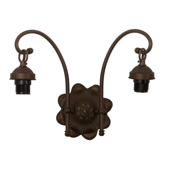 Meyda Lighting 13"W Mahogany Bronze 2 LT Wall Sconce Hardware 98633
