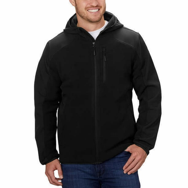 Reebok Men's Hybrid Softshell Jacket (Black, Large)