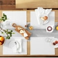 thumbnail image 2 of Martha Stewart Honeycomb Modern Farmhouse Reversible Fabric Placemat 4-Pack Set, White, 13"x17.5", 2 of 8