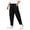 Black, variant on Casual Loose Fit Harem Pants Pure Color Elastic Waist Ankle Trousers Comfortable Daily Wear Beach Cover up Pants for Women Women Pants Casual Workout Women Harem Pants Floral Pants for Women Casual