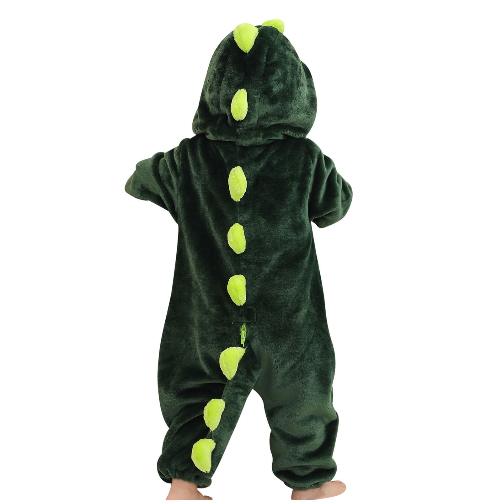 FFENYAN Adorable Spiked tail Dinosaur-Themed Baby Onesie Soft Flannel Long Sleeve Bodysuit for Infants and Toddlers Perfect for Daily Wear and Special Occasions for 3 Months-3 Years