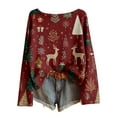thumbnail image 3 of Christmas Sweatshirts for Women Crew Neck Winter Holiday Cute Long Sleeve Pullovers Tops Clothes, 3 of 3