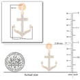 thumbnail image 4 of Dazzlingrock Collection Round White Diamond Hanging Anchor Pushback Dangle Drop Earrings for Women (0.22 ctw, Color I-J, Clarity I1-I2) in 18K Rose Gold, 4 of 5