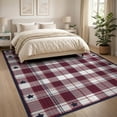 thumbnail image 3 of ODIKA Front Door Plaid Patriotic Gingham Stars Border Throw Checkered for Dining Room, Large Office, Lounge, Non-Slip Chair-Friendly, 3 of 7