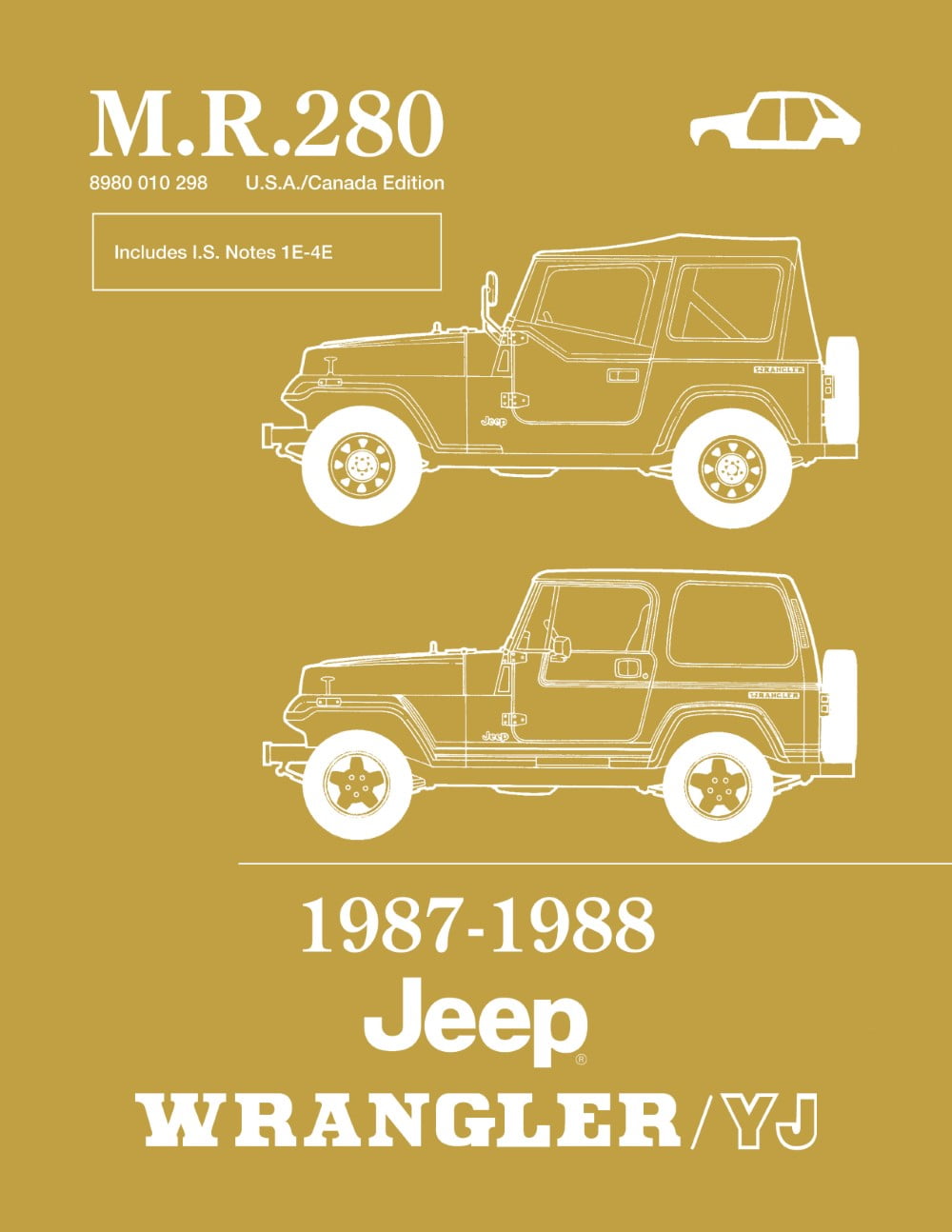 Detroit Iron OEM 1987 - 1988 Jeep Wrangler / YJ Body Shop Manual -  