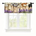 thumbnail image 2 of Rdsfhsp Cat Window Valance Curtain, Cute Cats on Fence Pattern Decorative Rod Pocket Short Curtain for Bedroom Kitchen Decor, 2 of 5