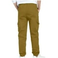 thumbnail image 5 of Spazoro Boys Cargo Pants with Multi-Pockets, Elastic Waist Baggy Soft & Warm Solid Color Casual Straight Leg Pants for Boys Khaki Size 12 T, 5 of 9