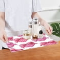 thumbnail image 4 of Acrylic Tray 15.7*11.8*1.9 Inch Transparent Tray Food Tray Tea Cup Tray Serving Trays Cosmetics Storage Kitchen Table Bathroom Sundry Storage Pink Heart Beautiful, 4 of 7