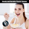 thumbnail image 4 of Plastic Spoons 100 Pieces,6.7 Inch Reusable Plastic Spoons Transparent and Robust Cutlery Sets for Birthday Party Barbecue Party Wedding ect, 4 of 6