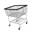 thumbnail image 3 of Rolling Wire Laundry Cart Cabisco Varedor versátil Versátil estante de almacenamiento de estantería seca para el dormitorio del hotel del dormitorio Negro, 3 of 8