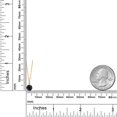 thumbnail image 4 of Gem Stone King 10K Yellow Gold Black Sapphire and White Lab Grown Diamond Pendant Necklace for Women (0.74 Cttw, Round 5MM, Gemstone September Birthstone, with 18 inch Chain), 4 of 5