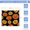 thumbnail image 4 of Halloween Pumpkins Washcloth 12x12in Set, 2 Pack Absorbent Cotton Towel Square Kitchen Dishes Towels, Soft Cleaning Face Hand Towel Fast Drying, 4 of 7