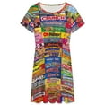 thumbnail image 3 of Candy Wrappers Dress Summer Street Style Dresses Female Short Sleeve Printed Sundress, 3 of 7