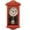 Red, variant on GGSW Vintage Grandfather-Style Wall Clock with Wood-Effect Plastic Pendulum Battery-Operated for Home Decor Living Room Home Office Kitchen or Dining Room (White, 16 Inch)