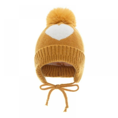 

Boys Girls Winter Hat Earflap Knitted Beanie for Kids Warm Fleece Lined Thicken Hat for Baby