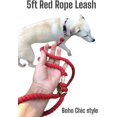 thumbnail image 2 of HAHDAXIA Soft Caribbean Cotton Ombre Rope Leash for Dogs, Handmade Dog Leash (Red), 2 of 7