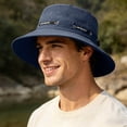 thumbnail image 2 of WMNTST Mens Bucket Hats Mesh Breathable Wide Brim Sun Hat Solid Color Outdoor Hiking Camping Hats, 2 of 5