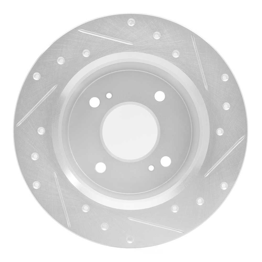 Dynamic Friction Company 631-67010L DFC Brake Rotor - Drilled And Slotted - Silver