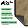 thumbnail image 2 of GORILLA GRIP Outside Doormat, WeatherMax Waterproof Indoor Outdoor Door Mat, 29x17 Beige Diamond, 2 of 9